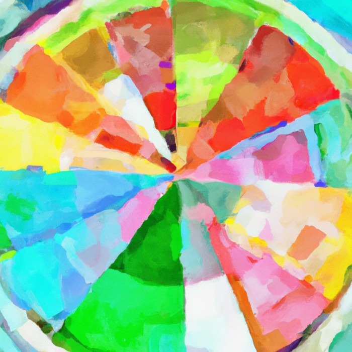 AI image of a colorful wheel.