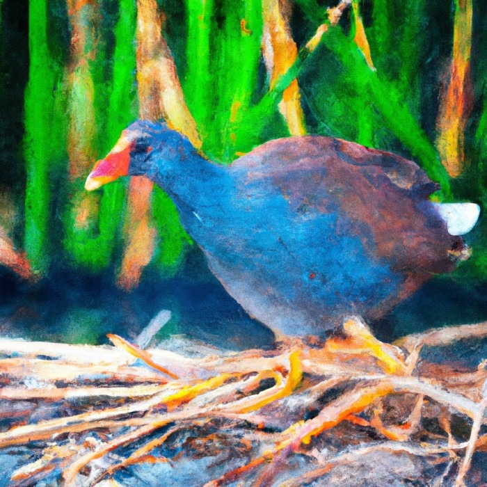 AI painting of the Laysan Crake.