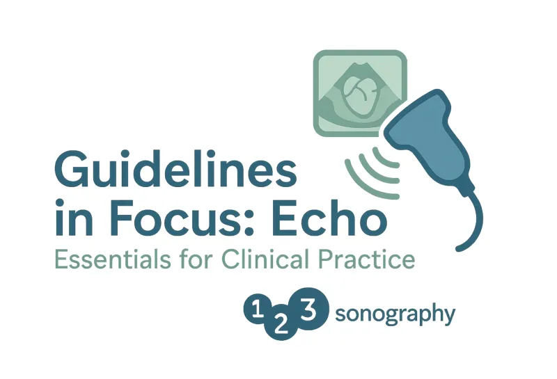 Guidelines in Focus: Echo Essentials for Clinical Practice Logo.
