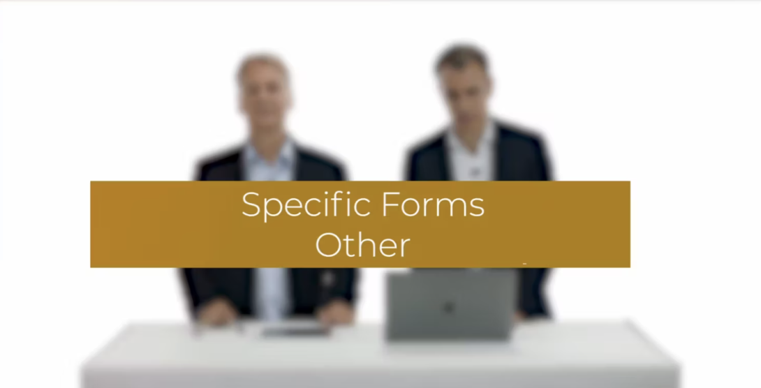 Specific forms - Other