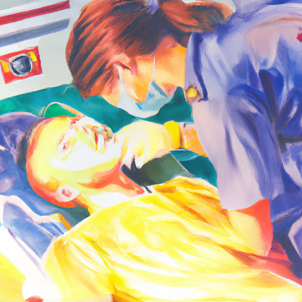 AI generated image of paramedic and patient.