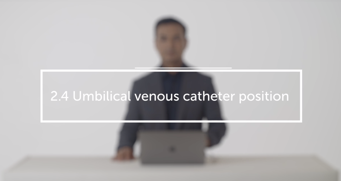 Umbilical venous catheter position