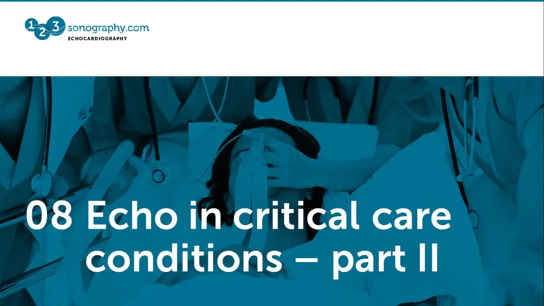 08 - Echo in critical care conditions - part 2