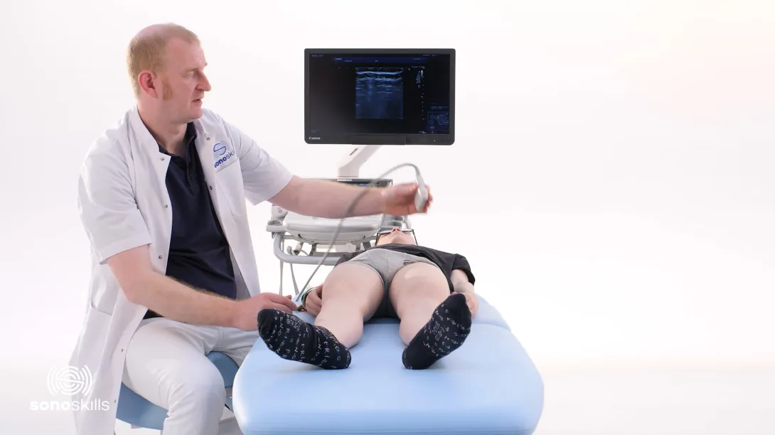 Demonstration of hip and femoral shaft scanning technique