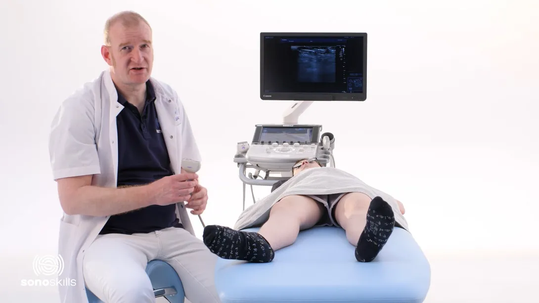 Demonstration of tibia and shaft scanning technique