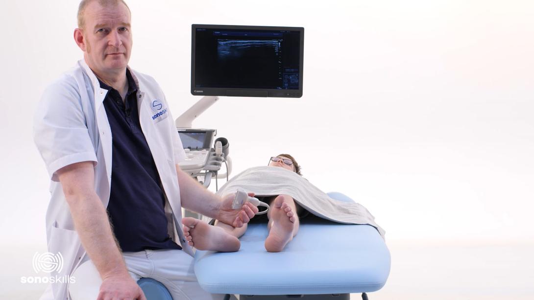 Demonstration of foot scanning technique