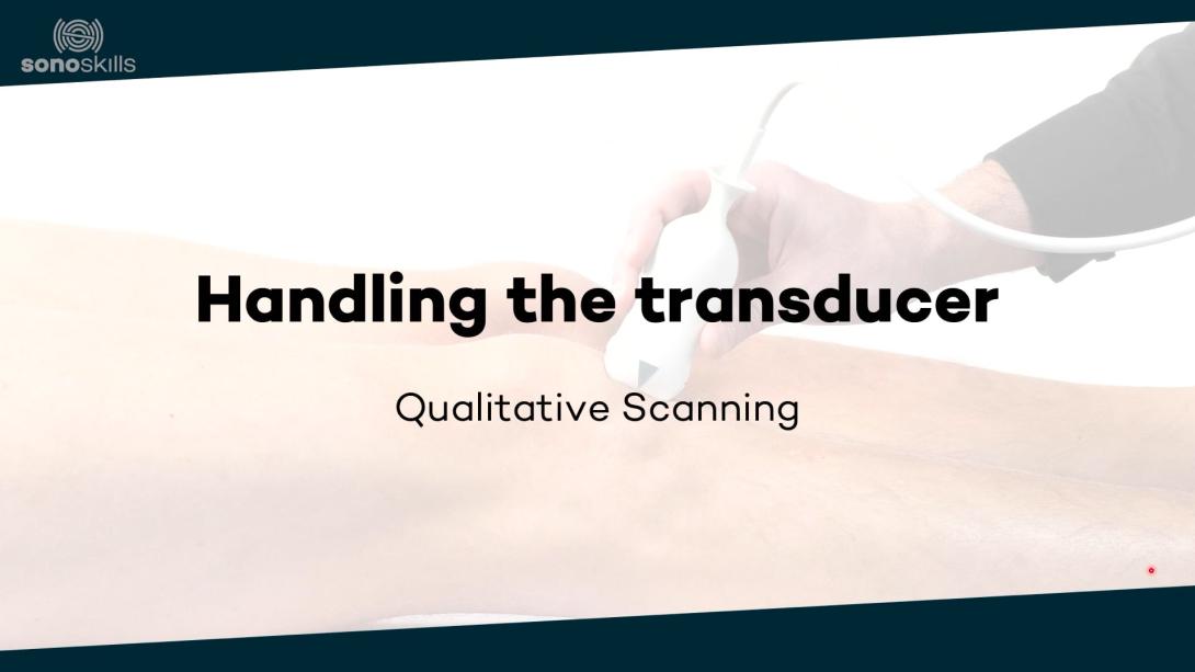 Handling the transducer