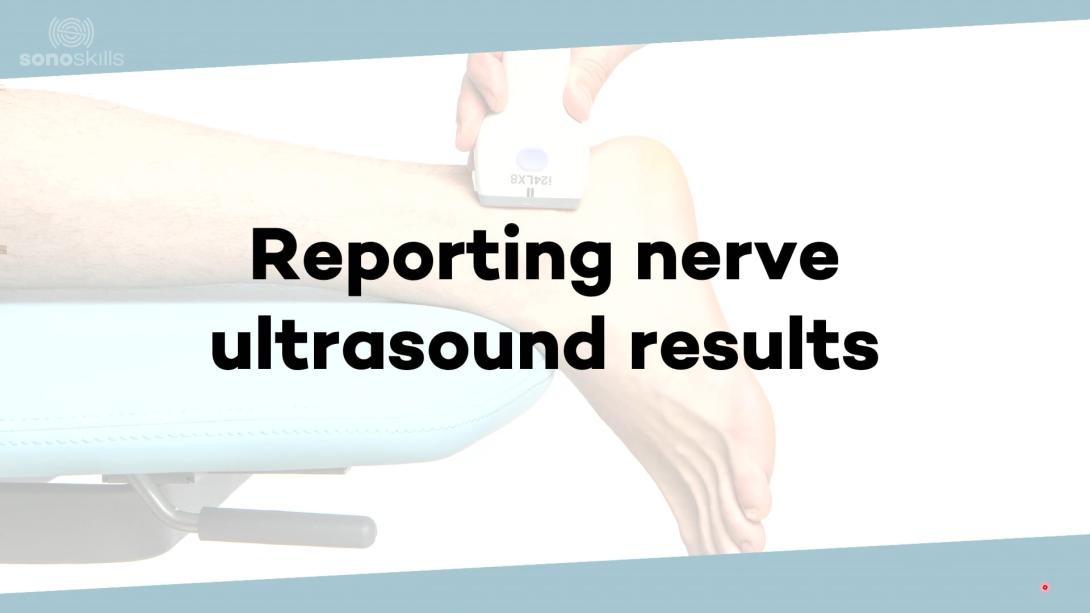 Reporting nerve ultrasound results