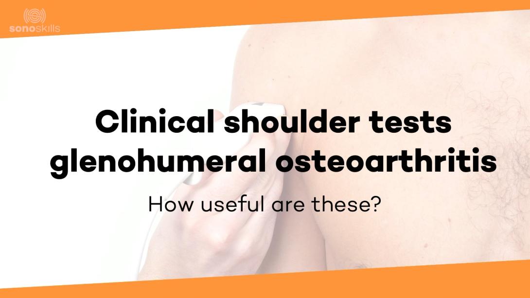 Clinical shoulder tests: Gh osteoarthritis